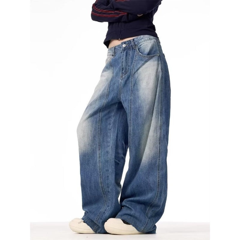 American Retro Wide Leg Loose Matchet Pants