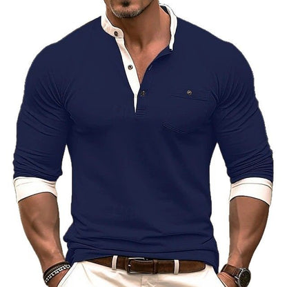 Personality Men's Long Sleeve Round Neck T-shirt