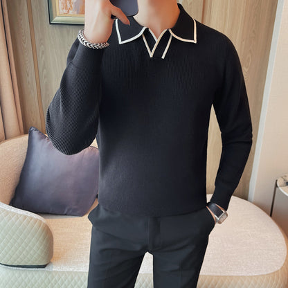 Men's Autumn And Winter Collar Knitted Sweater