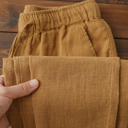 Men's Loose Casual Drawstring Straight-leg Trousers