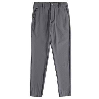 Men's Casual Straight-leg Dark Pattern Ice Silk Cropped Pants