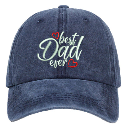 Washed Cotton Embroidered Letter Baseball Cap