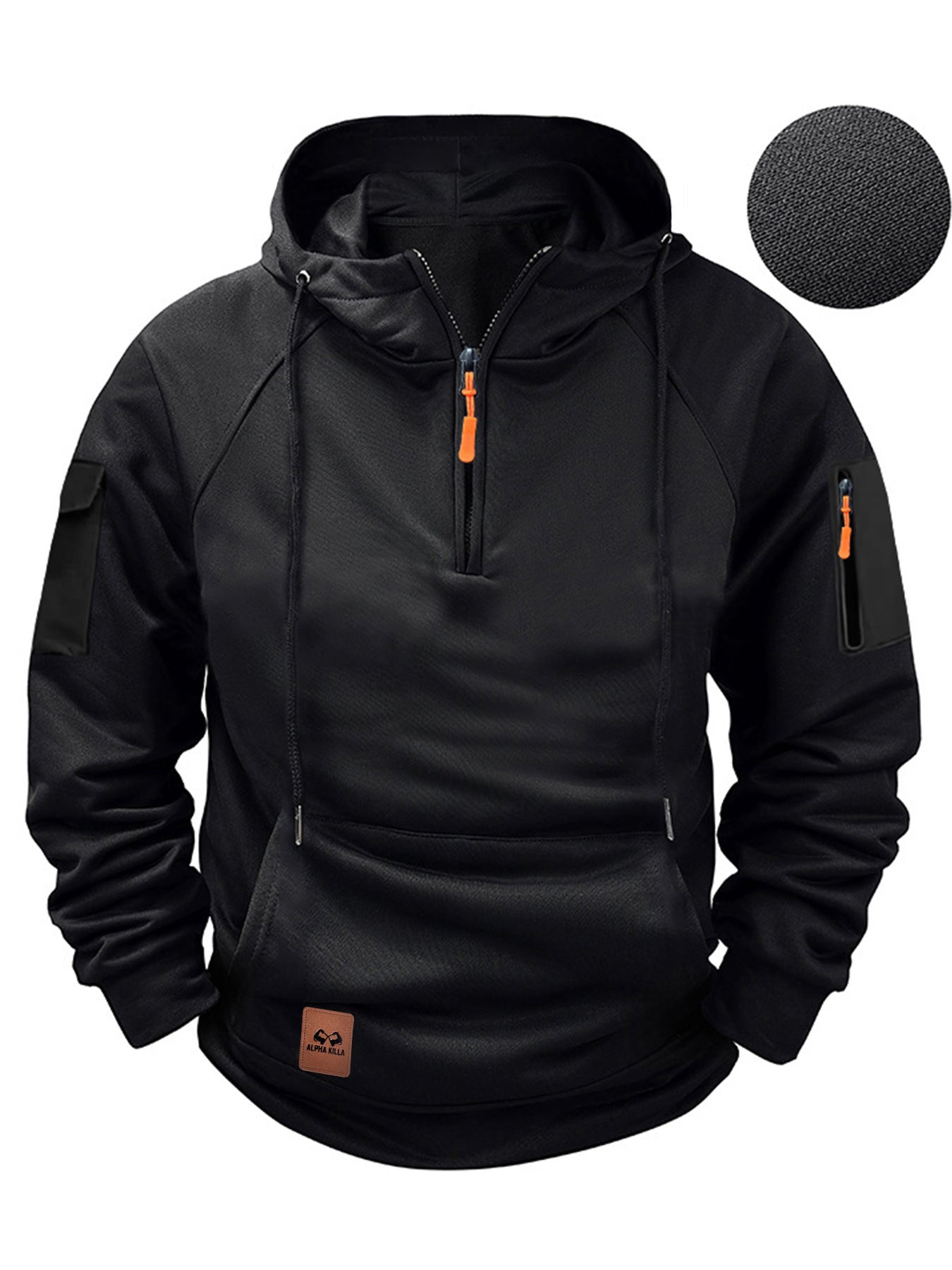 Men's Zipper Multi-pocket Casual Sweatshirt