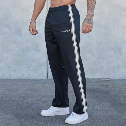 Men's Sports Pants Woven Casual Trousers Gym Sports Straight Pants