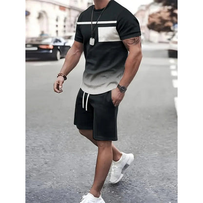 Sports Short-sleeved T-shirt Suit Two-piece Outdoor