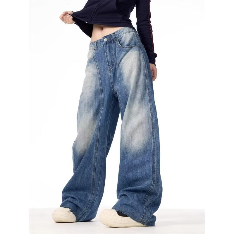 American Retro Wide Leg Loose Matchet Pants
