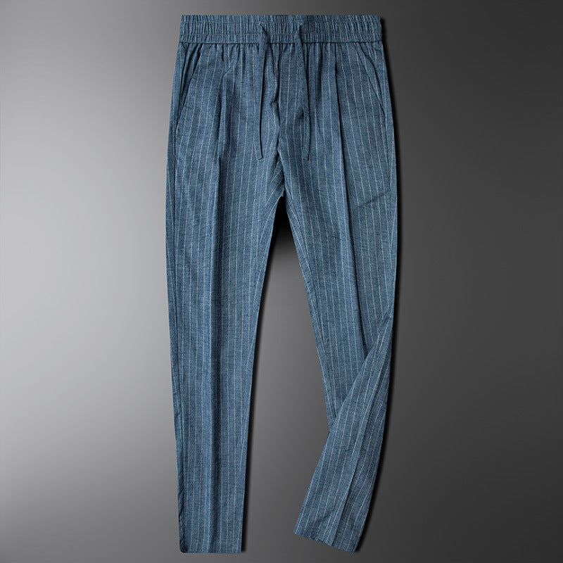 Cotton And Linen Casual Pants Men's Spring And Summer Wear-resistant Stretch