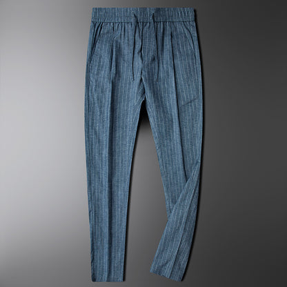 Cotton And Linen Casual Pants Men's Spring And Summer Wear-resistant Stretch