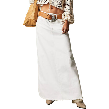 Women's Loose Straight Casual Denim Skirt