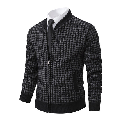 Men's Sweater Coat Cardigan Long Sleeve Knitted Thickened Warm