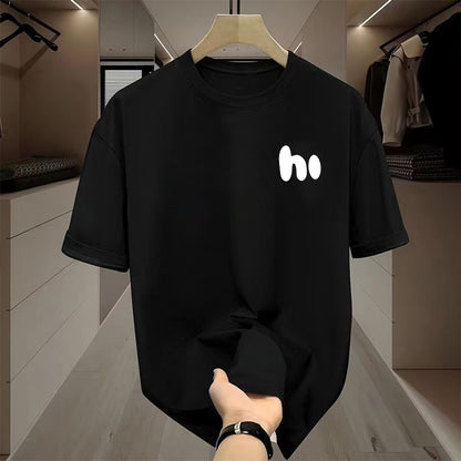 Letter Short Sleeve Sports Men T-shirt