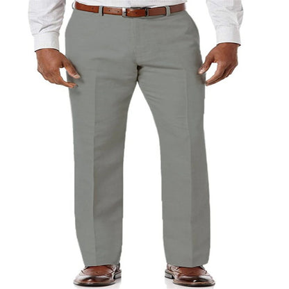 Men's Linen Slant Pockets Solid Color Breathable Trousers