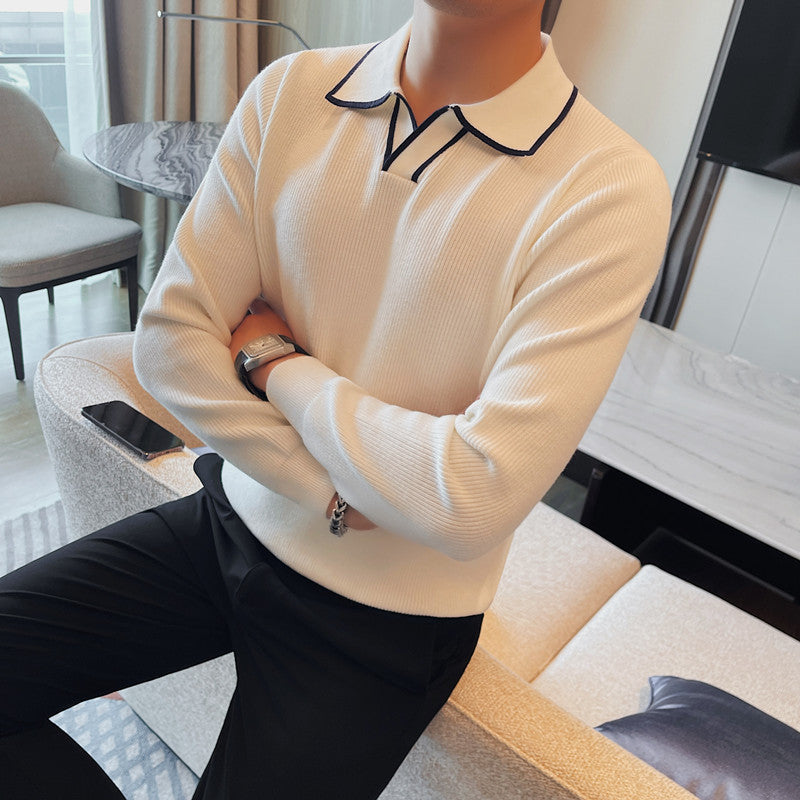 Men's Autumn And Winter Collar Knitted Sweater