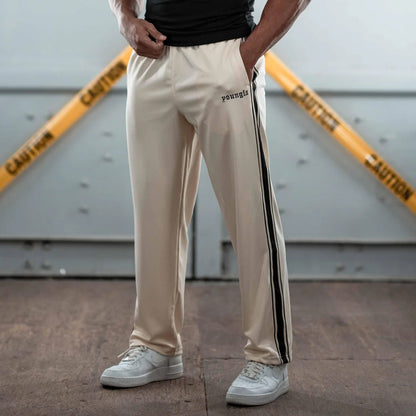 Men's Sports Pants Woven Casual Trousers Gym Sports Straight Pants