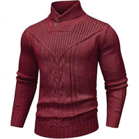 Stand Collar Classic Twisted Pullover Sweater