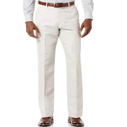Men's Linen Slant Pockets Solid Color Breathable Trousers