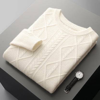 Thick Loose Sweater Twist Base Cardigan