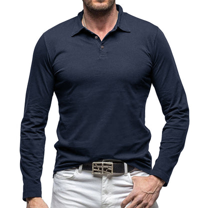 New Polo Collar European And American Men's T-shirt