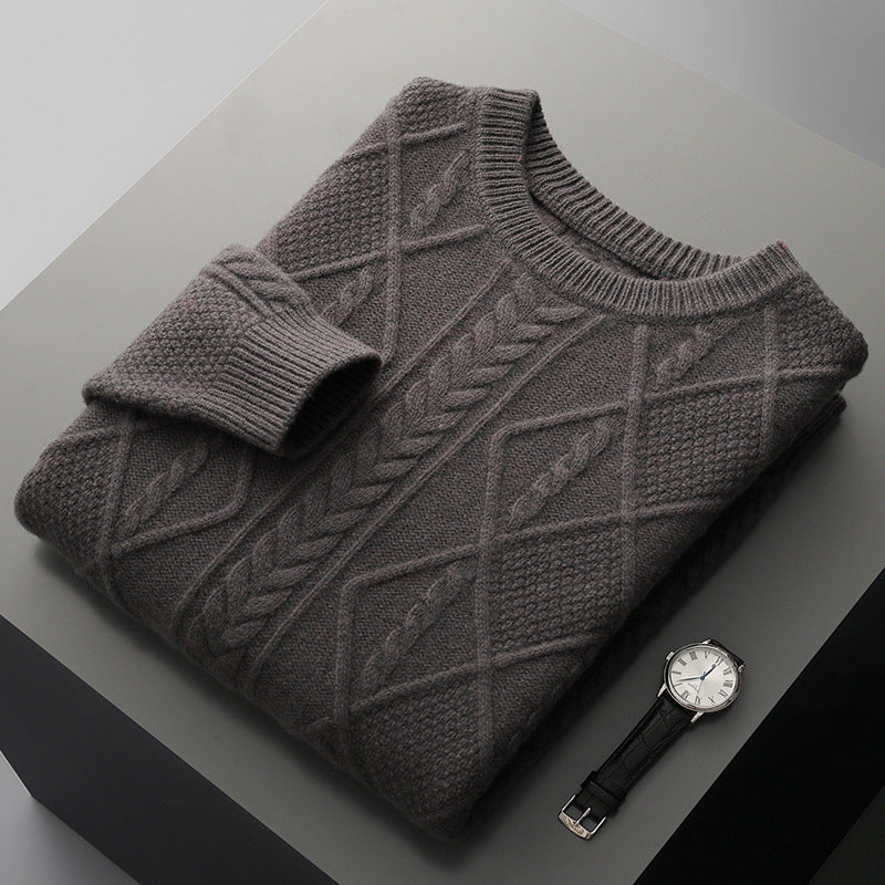 Thick Loose Sweater Twist Base Cardigan