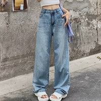 American-style High Waist Loose And Slimming Plus Size Small Wide-leg Trousers
