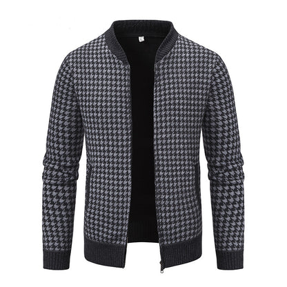 Men's Sweater Coat Cardigan Long Sleeve Knitted Thickened Warm