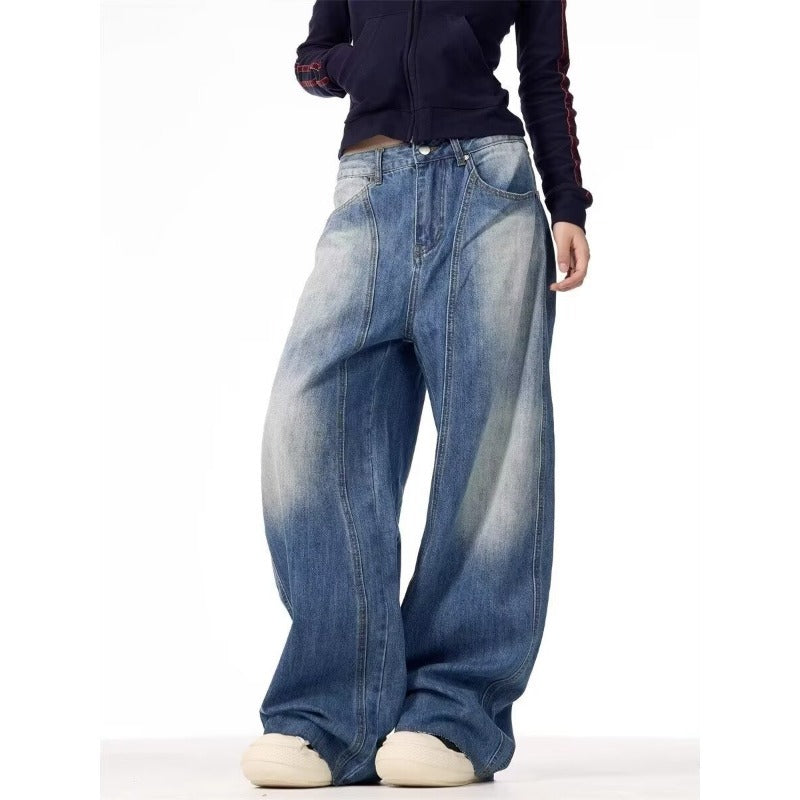 American Retro Wide Leg Loose Matchet Pants