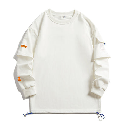 Men's Same Long Sleeve Round Neck Lazy Style Top Undershirt Sweater