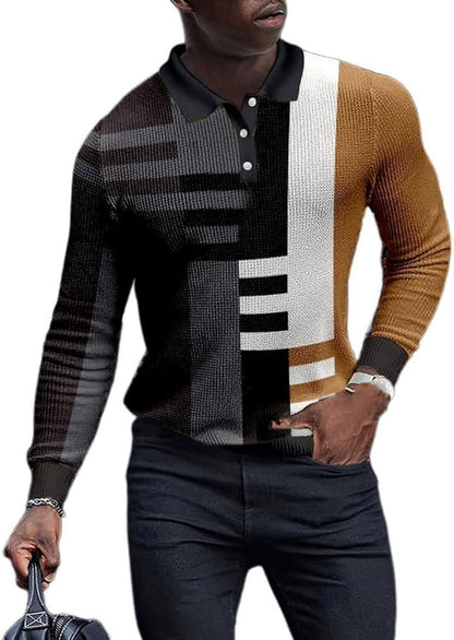 Fashion New Men's 3D Printed Long-sleeved Top