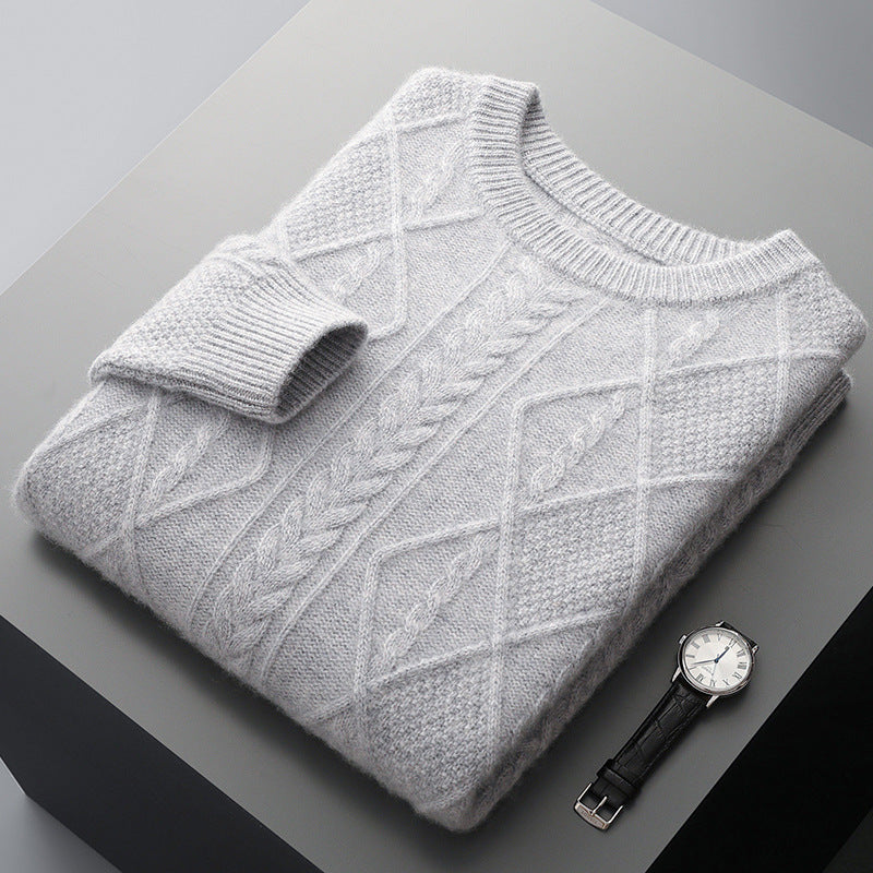 Thick Loose Sweater Twist Base Cardigan
