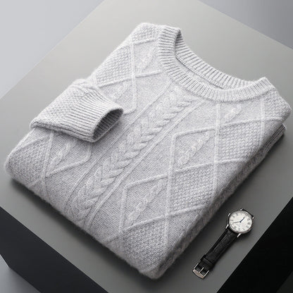 Thick Loose Sweater Twist Base Cardigan