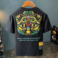 High Street Heavy Short Sleeve Letter T-shirt Men