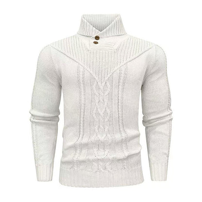 Stand Collar Classic Twisted Pullover Sweater