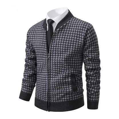 Men's Sweater Coat Cardigan Long Sleeve Knitted Thickened Warm