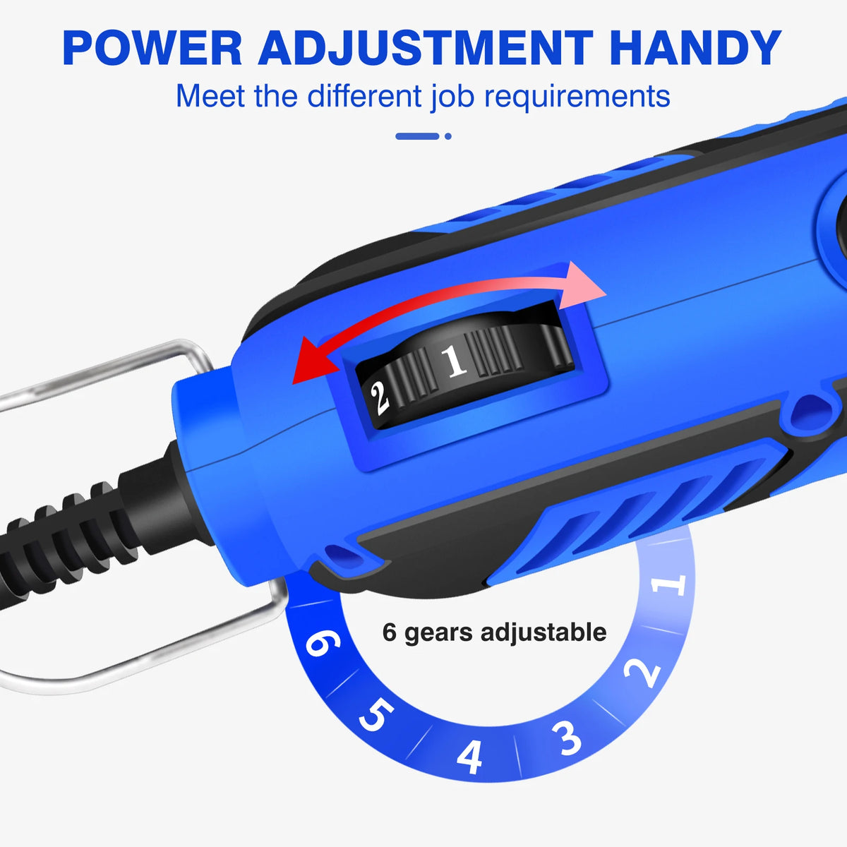 DayPlus 135W Power Electric Rotary Tool With 80pcs Accessories Mini Rotary Multi-Tool Kit,6 Variable Speed Electric Grinder Set