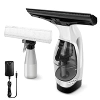Cordless Window Vac Cleaner Rechargeable - 28cm Squeegee Element & 150ml Water Tank, Window Washer with 200ml Spray Bottle