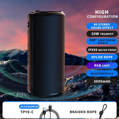 MX40 Powerful Bluetooth Speaker Bass Wireless Speakers Subwoofer Waterproof Sound Box Support TF, TWS, USB Flash Drive