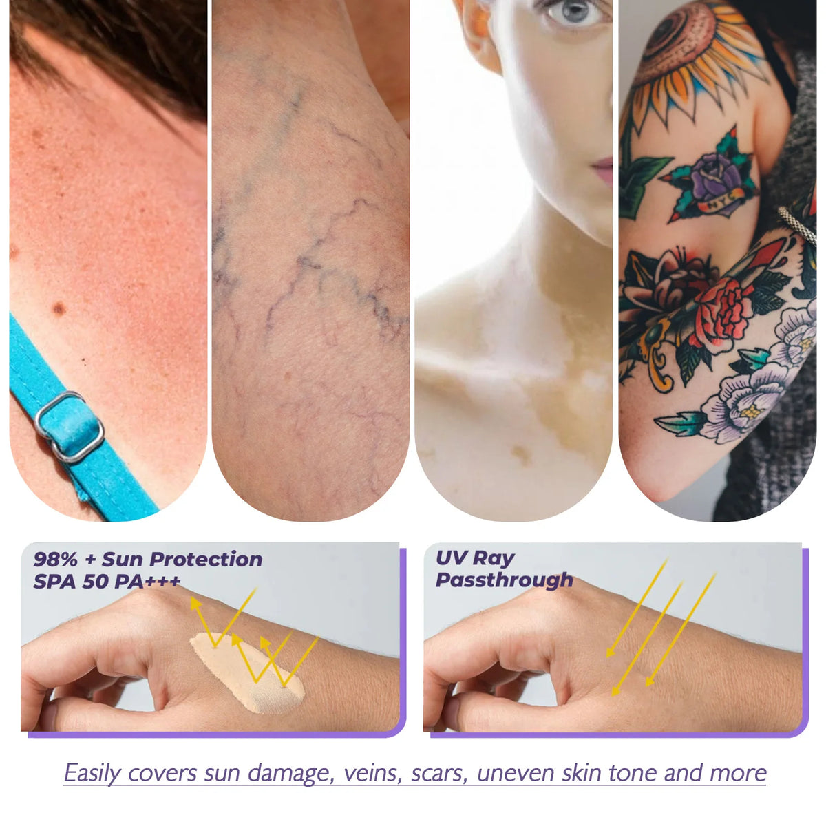 Concealer Full Coverage Tattoo Dark Circles Hide Blemishes Acne Scars Correct Pigment Waterproof Lasting Makeup Base Foundation