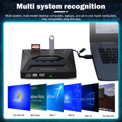 7In1 External USB 3.0 DVD CD RW Writer Drive Burner Reader Player For Laptop PC