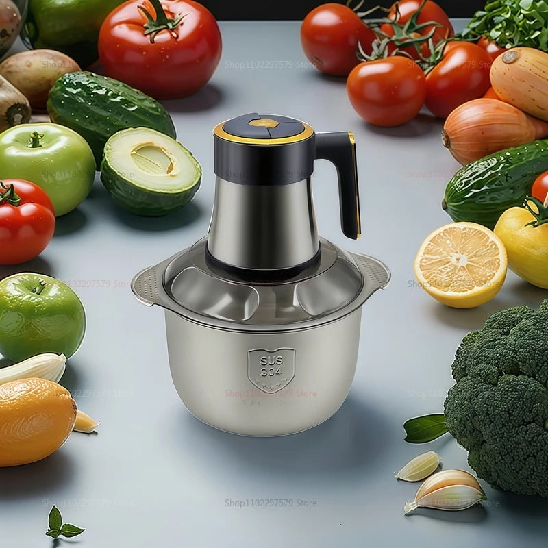 Multi-Function Stainless Steel Blender for Meat Fruits Veggies Food processors Five-speed Kitchen Electric Meat Grinder