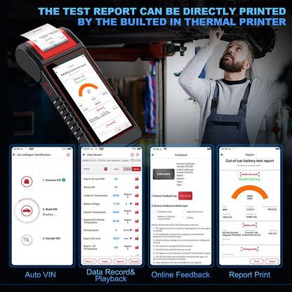KINGBOLEN K6 PRO All System Car diagnostic Tools 26 Reset TPMS Programming ECU Coding DOIP CAN FD Battery Test with printer