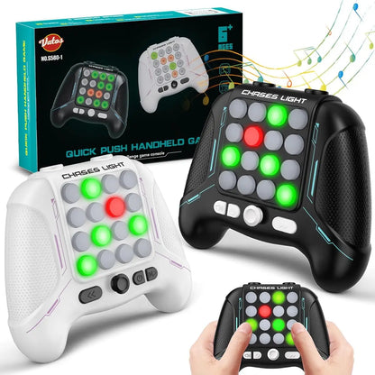 VATOS 2x Quick Push Fidget Game Handheld Electric Pop Game Toy 5 Gameplay Modes Portable Controller for Ages 6+ Kids Boys Girls