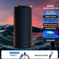 MX40 Powerful Bluetooth Speaker Bass Wireless Speakers Subwoofer Waterproof Sound Box Support TF, TWS, USB Flash Drive