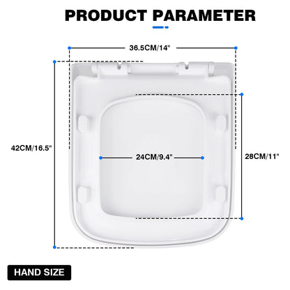 DayPlus Toilet Seat, Soft Close Toilet Seats White with Quick Release, Sturdy Duroplastic Anti-Bacterial Toilet Lid WC Seats