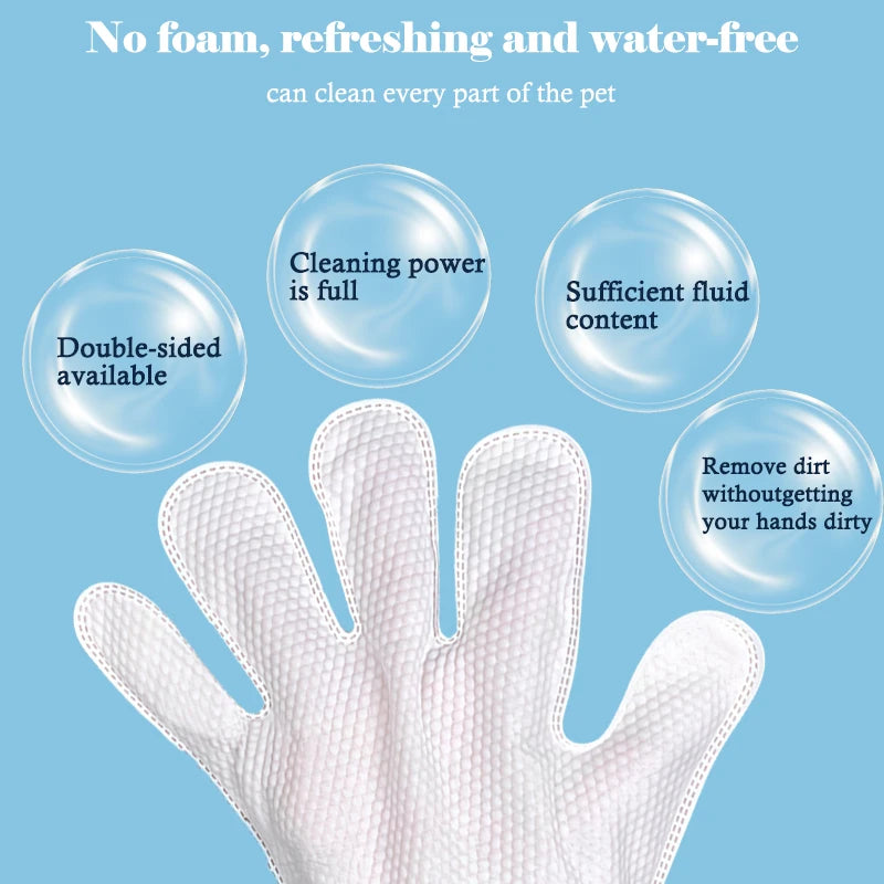 4 packs of 24 pieces，Pet gloves wet wipes - Special disposable cleaning wet wipes for pets, gentle and non-irritating