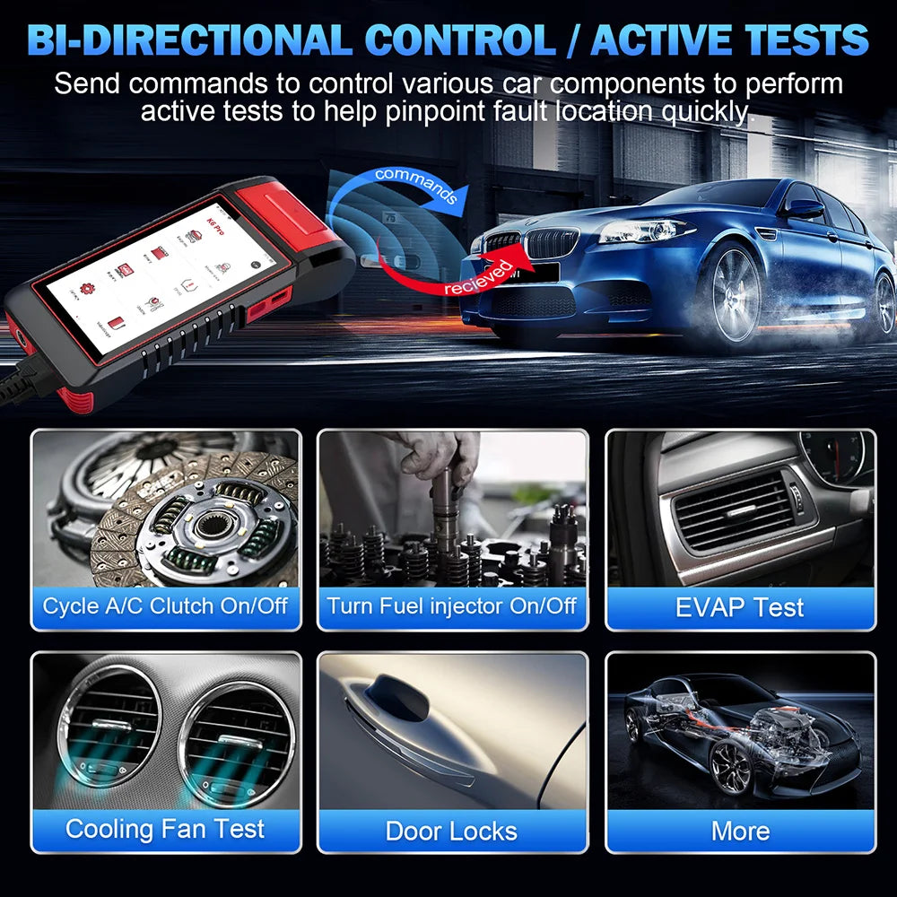 KINGBOLEN K6 PRO All System Car diagnostic Tools 26 Reset TPMS Programming ECU Coding DOIP CAN FD Battery Test with printer