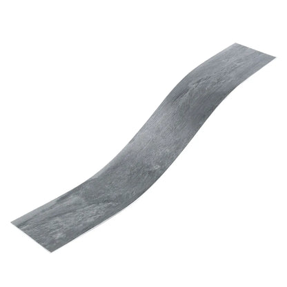 Dark Grey PVC Wood Plank Flooring Scratch & Water Resistant, Realistic Wood Grain, Peel-and-Stick Installation 91.5x15.2cm