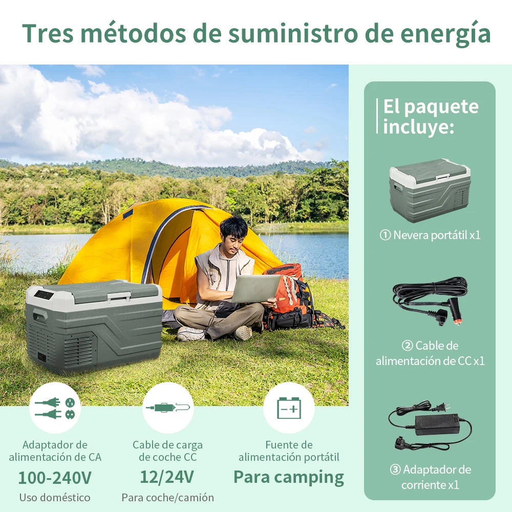 Alpicool NL 25L 35L 45L Portable Refrigerator 12V Compressor Fridge Freezer 12/24V DC 100-240V AC Mini Cooler for Camping BBQ