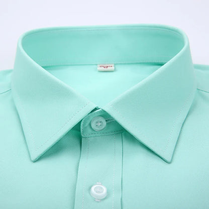 Men Short Sleeve Dress Shirt Plus Size Summer Fashion Slim Fit Casual Social Shirts Comfortable Breathable Thin Tops Male