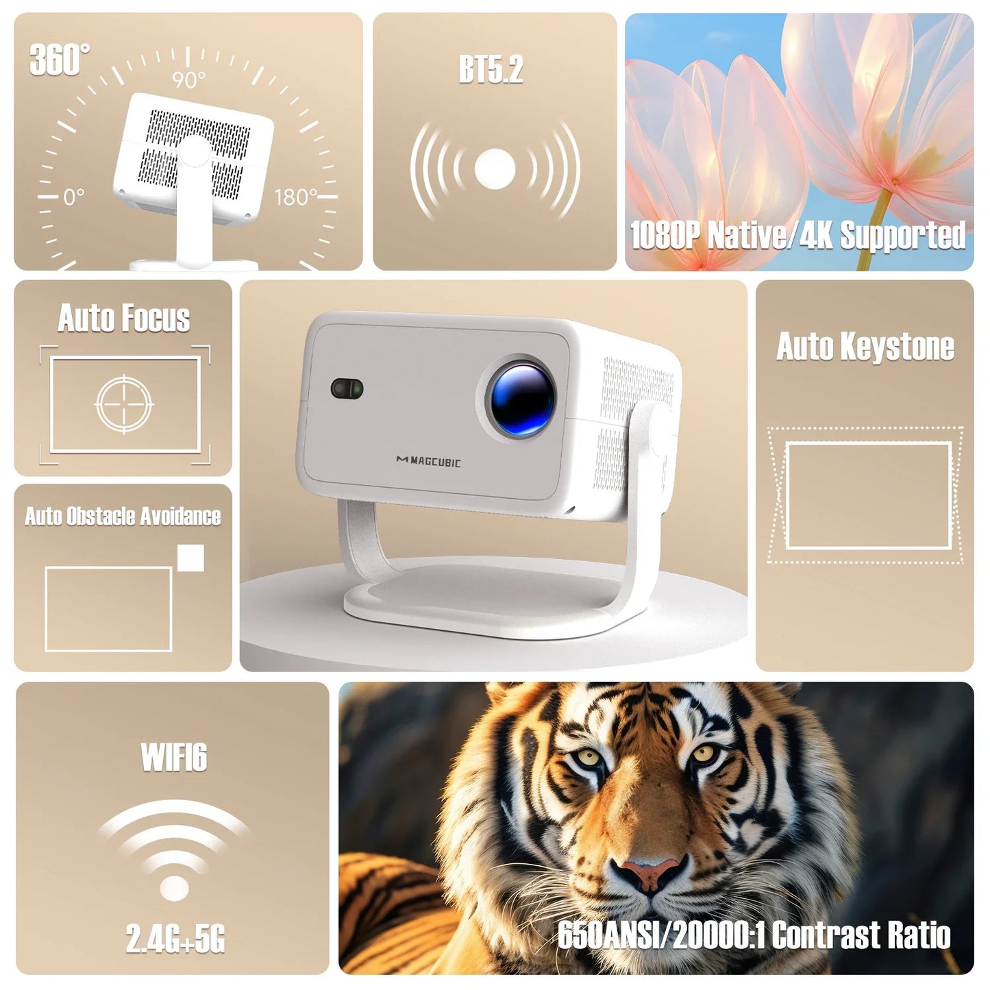 VividView™ 360° Portable ProjectorTM