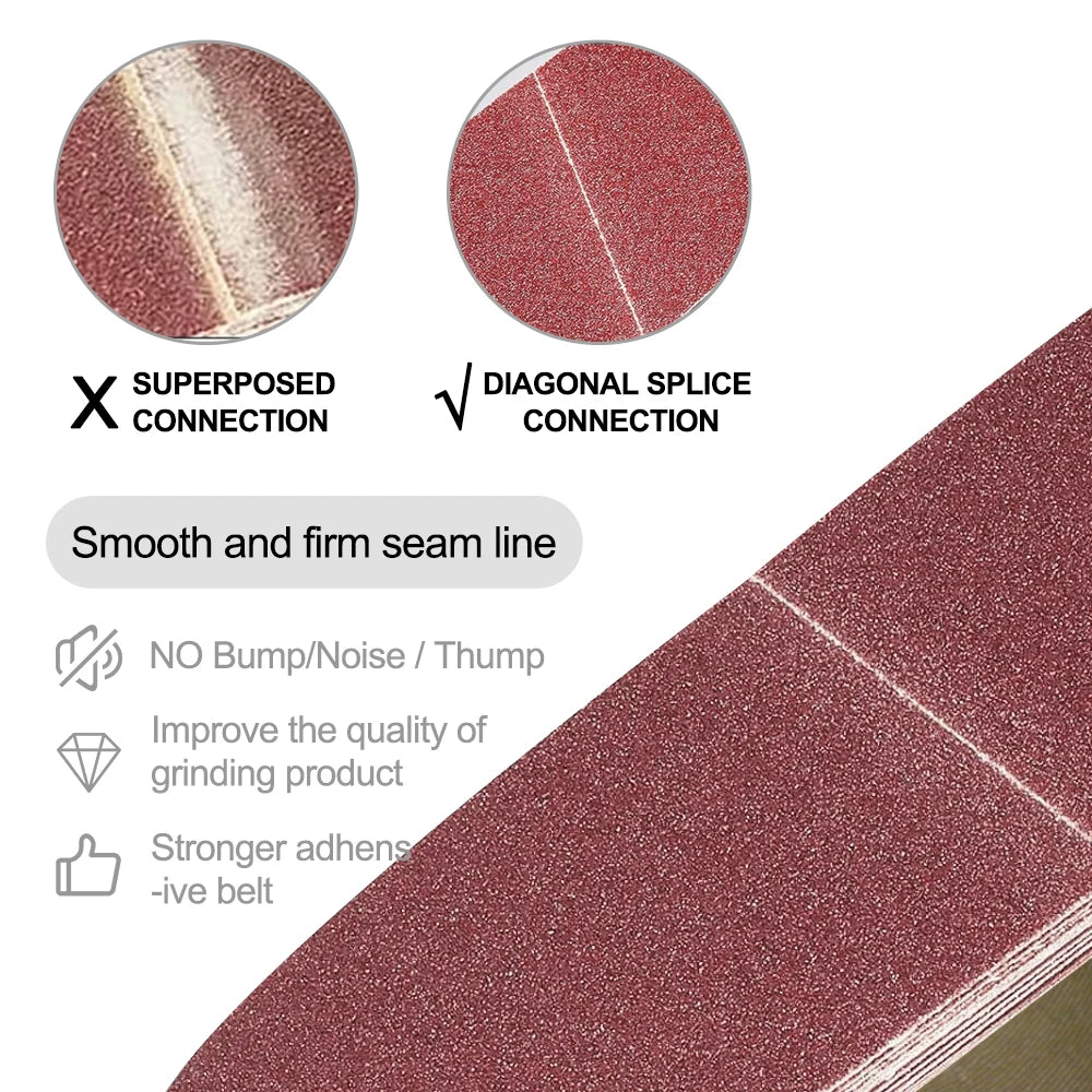 XCAN 20pcs Sanding Belts Sandpaper 457x13mm Sander Belt Abrasive Screen Band Angle Grinder Power Tool for Wood Metal Polishing